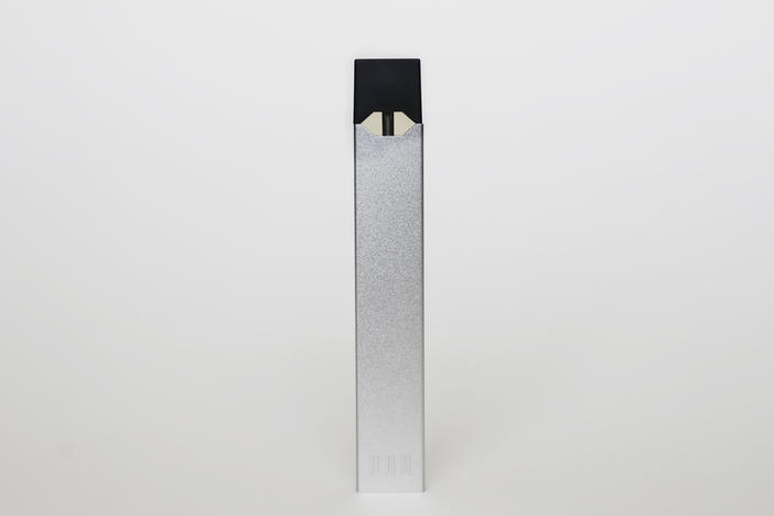 An electronic cigarette from Juul Labs is seen on on Feb. 25, 2020, in Pembroke Pines, Fla.
