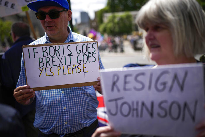 Boris Johnson fights to stay as British Prime Minister as his party's support unravels