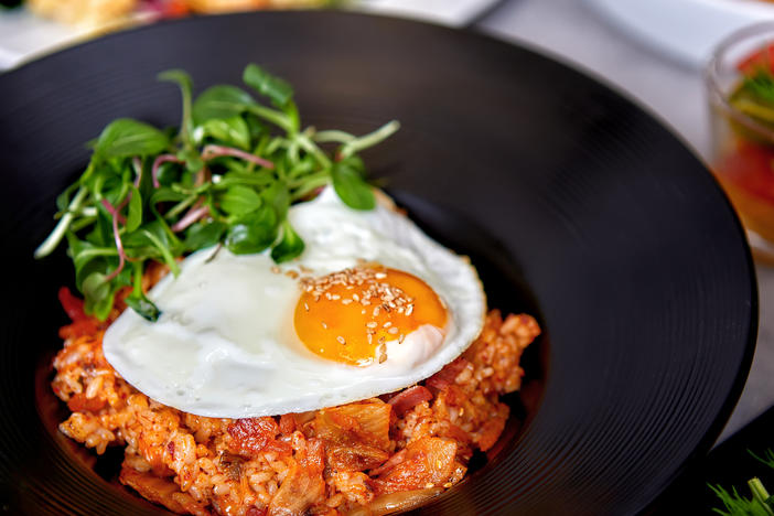 You can have kimchi fried rice, too — just listen to some tunes!