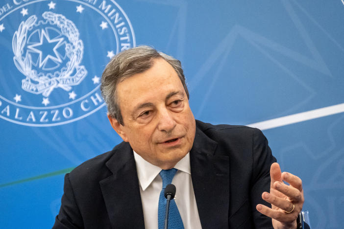 Italian Premier Mario Draghi told his Cabinet he will offer his resignation on Thursday evening.