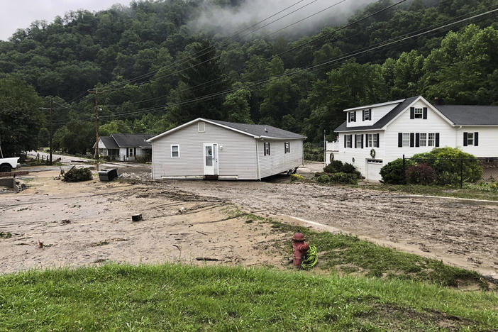 Damage from flooding is shown in the Whitewood community of Buchanan County, Va., on Wednesday.