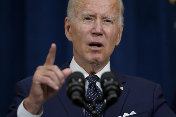 President Biden speaks to reporters in Jeddah, Saudi Arabia, on Friday after meeting with Saudi Crown Prince Mohammed bin Salman.