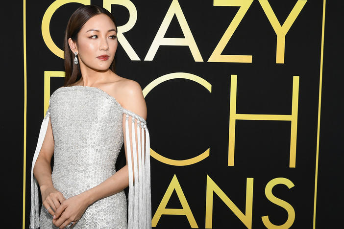 Actor Constance Wu, pictured in 2018 at the premiere of <em>Crazy Rich Asians</em>, has opened up about mental health struggles in a social media post.