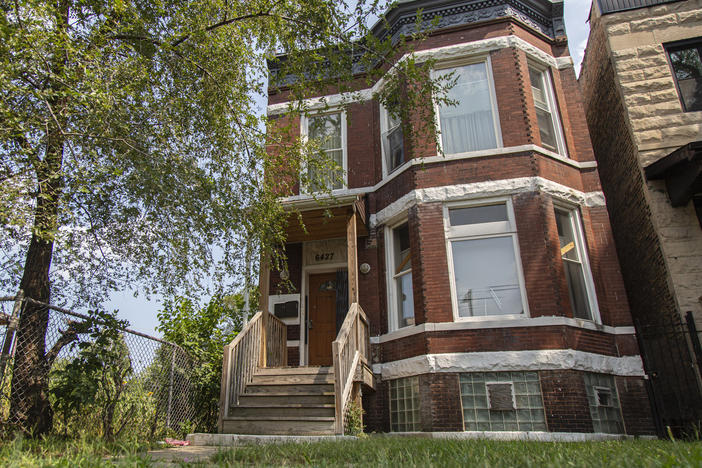 The former home of Emmett and Mamie Till is pictured in the West Woodlawn neighborhood of Chicago on Aug. 26, 2020. It is one of more than two dozen historically significant sites that will share in $3 million grant money from a preservation organization.