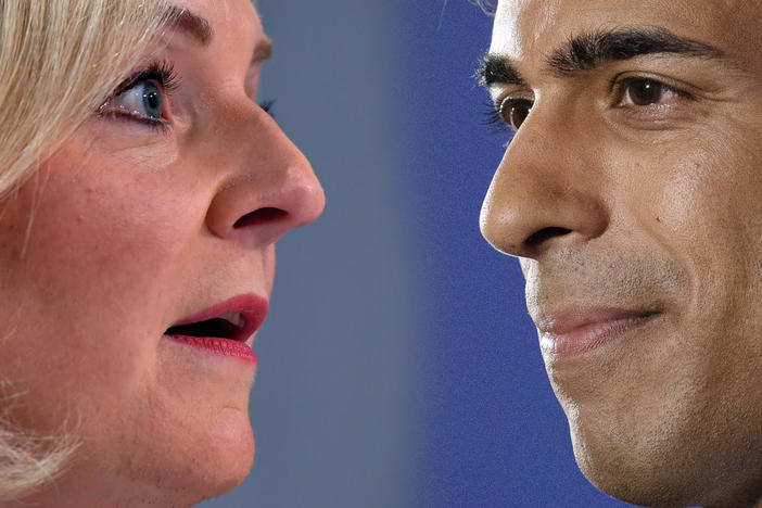 This composite image shows the two remaining Conservative Leader candidates Liz Truss (left) and Rishi Sunak. Conservative MP's will cast their votes in their party's leadership contest with the eventual winner expected to be announced in September.