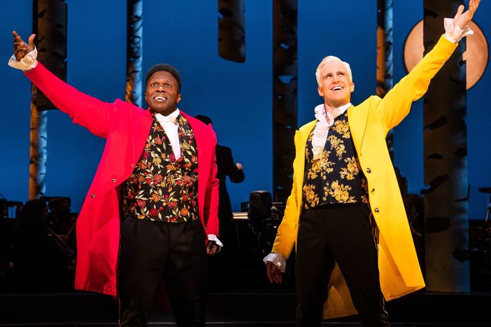 Joshua Henry (left) and Gavin Creel in Into the Woods.