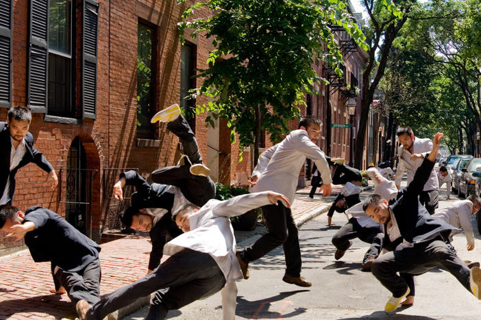 Johnny Tang break dancing.