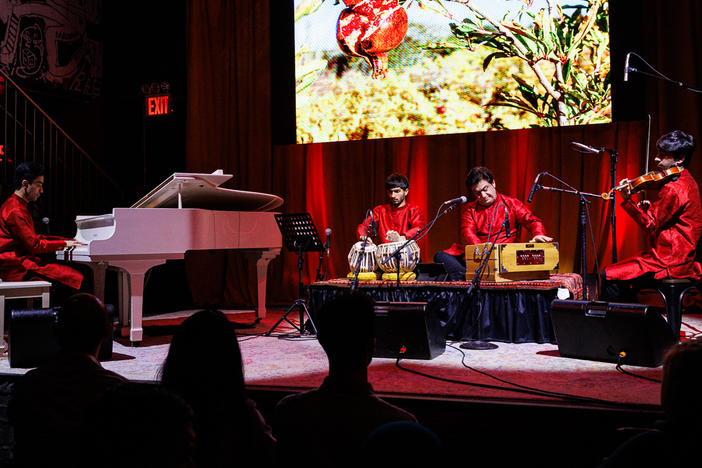The Heart of Afghanistan project is Ahmad Fanoos on vocals & harmonium, his sons Elham on piano and Mehran on violin, with Hamid Habibzada on tabla.