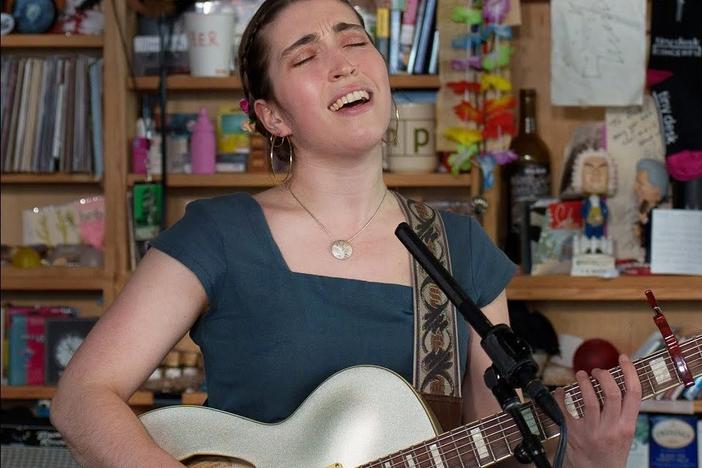 Alisa Amador, winner of the 2022 Tiny Desk Contest, performing her Tiny Desk Concert at NPR headquarters in Washington, D.C.