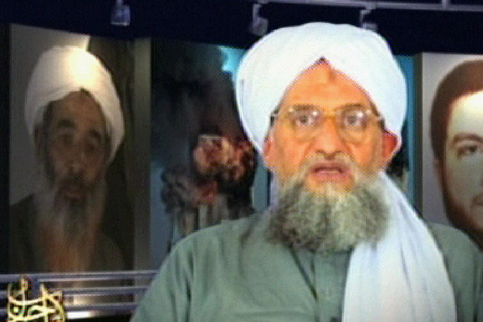 A frame grab from a video aired in 2006 on Al-Jazeera television shows Al-Qaida second-in-command Ayman Al-Zawahiri.