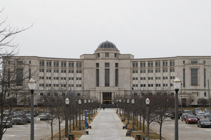 In a photo from Jan. 17, 2020, the Michigan Hall of Justice is seen in Lansing, Mich.