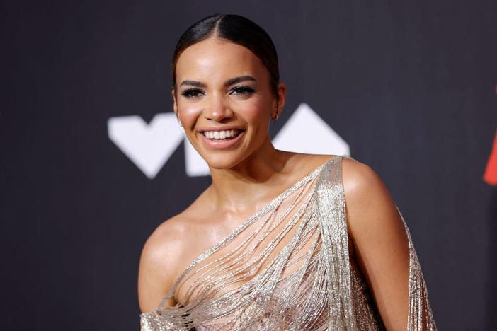 Actress Leslie Grace at the MTV Video Music Awards in Sept. 2021. Grace filmed the title role in <em>Batgirl</em> — which the studio has permanently shelved.