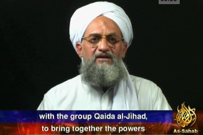 Ayman al-Zawahiri is seen in a still from an August 2006 video shown on Al Jazeera.
