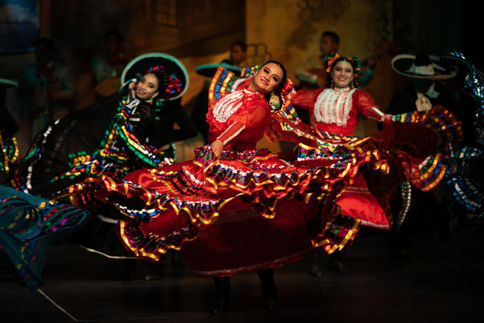 Members of the group Danzas y Bailes tradicionales Alma Mexicana perform a regional dance from Jalisco, México, at México City's Teatro Ferrocarrilero Gudelio Morales in July.