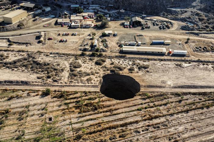 What caused the sinkhole has not yet been determined, but experts are investigating.