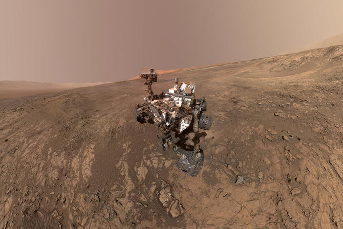 A self-portrait of NASA's Curiosity Mars rover on Vera Rubin Ridge.