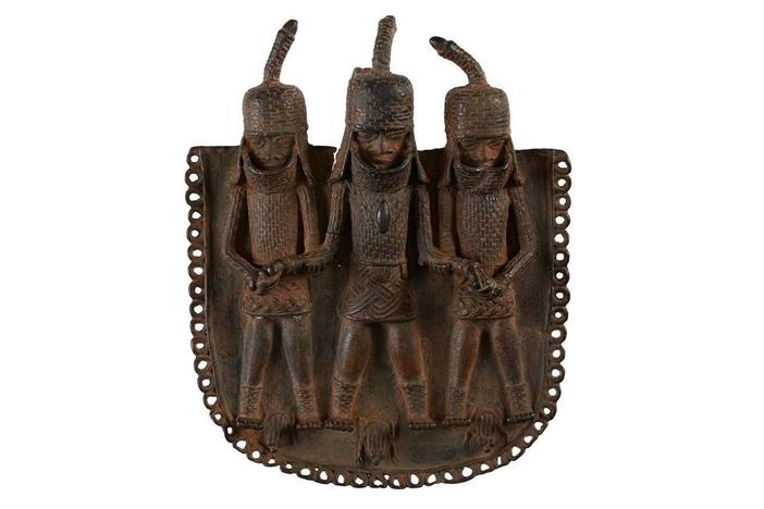 The Horniman Museum's collection of artifacts from the ancient kingdom of Benin includes 12 brass plaques, ceremonial objects and a key 'to the king's palace'.