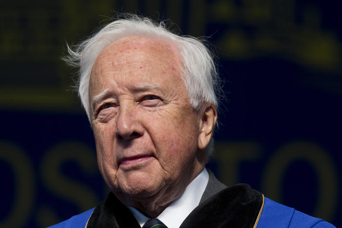 Historian David McCullough, shown here in 2013, has died at 89. He wrote extensively and compellingly about American history and won two Pulitzer Prizes.