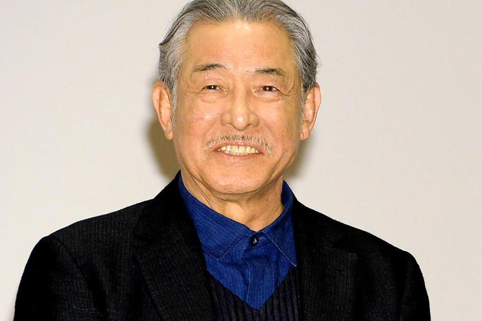 Issey Miyake is shown at the National Art Center in Tokyo on March 15, 2016.