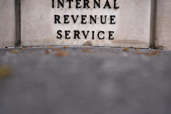 The Internal Revenue Service building is seen in Washington, D.C., on April 5. The IRS got $80 billion in new funding as part of the climate and health care bill passed by Congress on Friday. Most of that money will be used to target wealthier tax evaders.