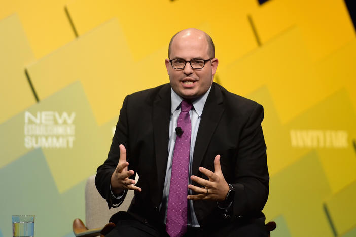 CNN host Brian Stelter, shown in this photograph from 2018, tells NPR he is departing the network after it canceled his media analysis show "Reliable Sources." He had hosted the show for nine years.
