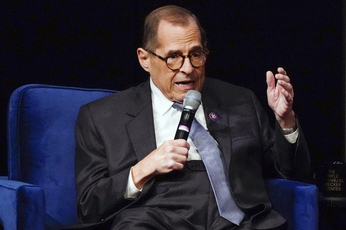 Rep. Jerry Nadler speaks at a candidate forum for New York's 12th Congressional District on Aug. 10.