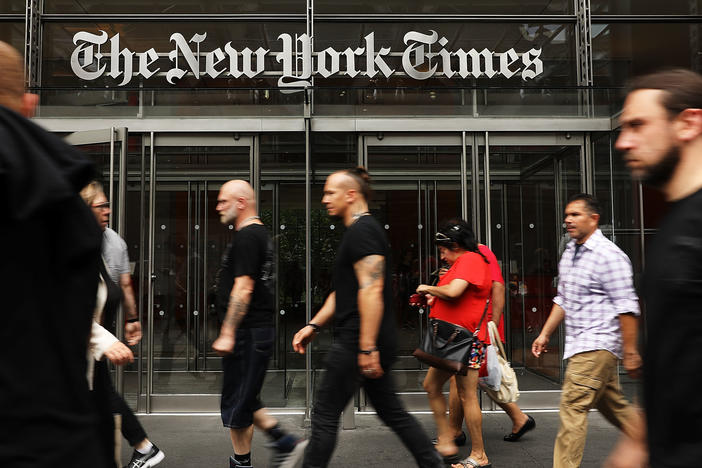 The New York Times building in New York City.