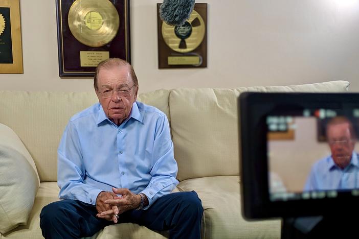 Creed Taylor sits for an interview, set to be included in a forthcoming documentary on the producer's life.