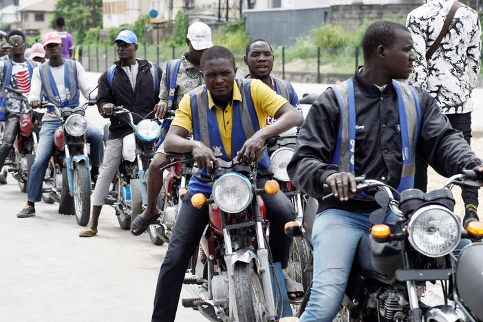 Before the government banned motorcycle taxis in several busy districts in Lagos, these vehicles, known as o<em>kadas, </em>were a welcome option for commuters. Now they're out of luck — and so are the drivers, who risk having their bike impounded and facing arrest if they violate the ban.