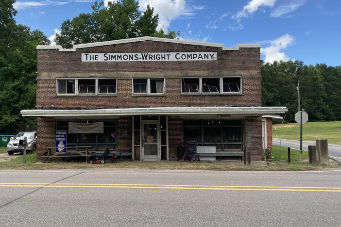 The front of the Simmons-Wright Company store as seen on July 1. The store has been in the same location in Kewanee, Mississippi, since opening 134 years ago.