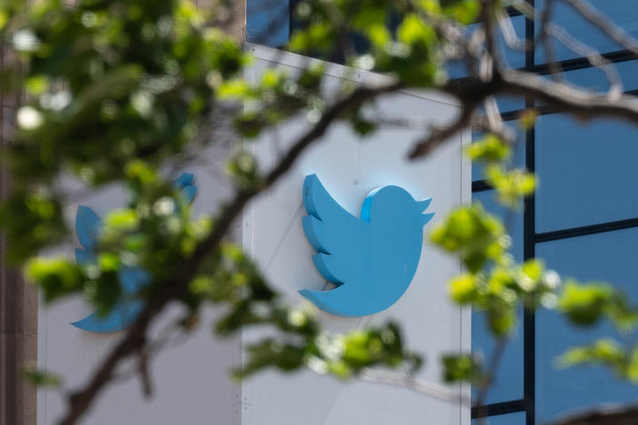 The Twitter logo is seen at their headquarters in San Francisco. The company say it's testing out an edit button, which is its most-requested feature.