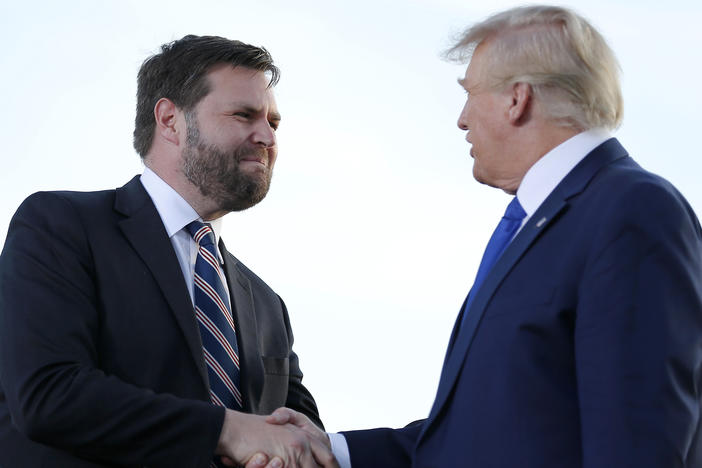 J.D. Vance, left, rode former President Donald Trump's endorsement to a narrow victory in Ohio's Republican U.S. Senate primary in early May. Across the country, Trump endorsed dozens of candidates in this year's GOP primaries.