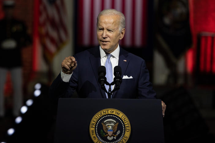 President Joe Biden argued that Donald Trump's supporters pose a threat to U.S. democracy during an address billed as the "battle for the soul of the nation" at Independence National Historical Park in Philadelphia on Thursday.
