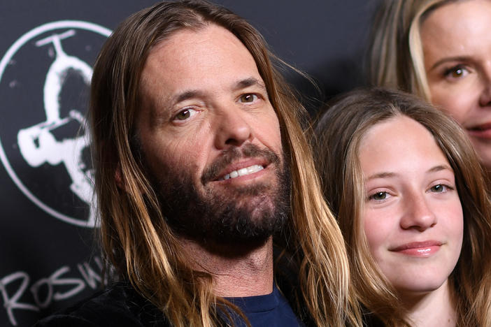 Musician Taylor Hawkins attends the Open Road's premiere of "Studio 666" in February. Hawkins died in March at the age of 50.