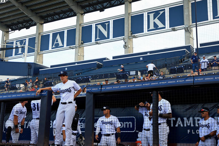 A minor league baseball game between the Tampa Tarpons and Dunedin Blue Jays in April. A "significant" majority of minor league players have sided with organizing efforts, the Major League Baseball Players Association said.