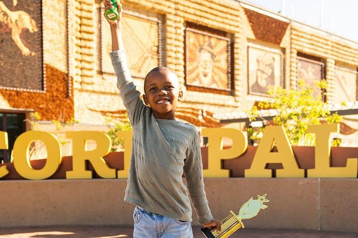 Tariq and his family traveled from New York to South Dakota's corn palace for a ceremony honoring his new position as the state's official corn-bassador.