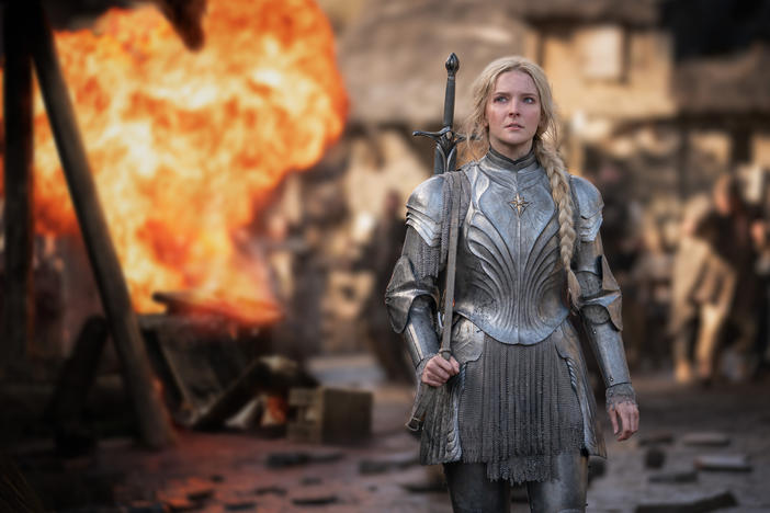 Morfydd Clark plays the elven princess Galadriel in the new <em>Lord of the Rings</em> series.