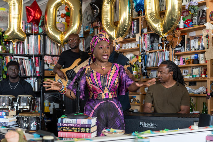 Angélique Kidjo performs at the 1,000th NPR's Tiny Desk Concert. She sings the praises of the series: "The Tiny Desk Concerts bring the whole world into this tiny place where you can make miracles and wonder."