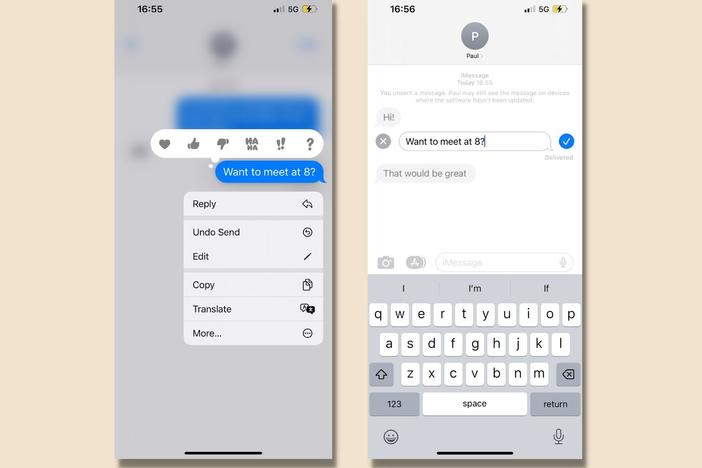 Apple's Messages app now allows certain users to edit and unsend text messages.