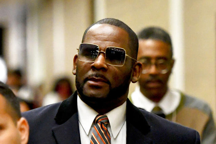 Musician R. Kelly leaves the Daley Center in May 2019 in Chicago after a hearing in his child support case.