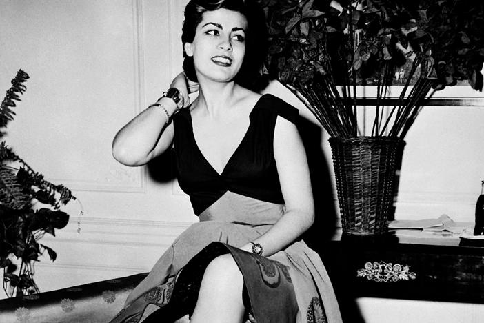 A 1952 portrait of Greek actress Irene Papas taken in Paris. Papas died Wednesday at age 96.