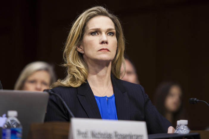 Catherine Engelbrecht, seen here in 2015, founded the controversial nonprofit True the Vote. A new lawsuit alleges that Engelbrecht and True the Vote defamed a small company that makes software for election workers.