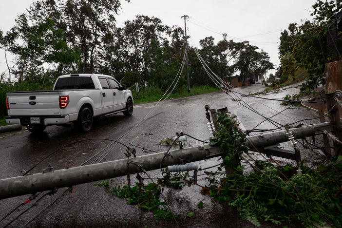 Most of Puerto Rico was still without power Sept. 21 after Hurricane Fiona caused flash flooding.