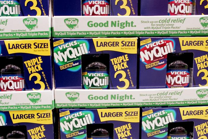 NyQuil cold medicine containing dextromethorphan is offered for sale at a retail store December 05, 2006 in Chicago, Illinois.