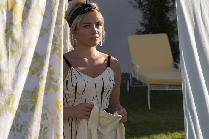 Florence Pugh plays Alice in <em>Don't Worry Darling</em>.