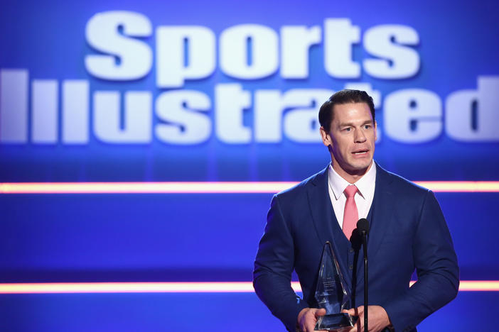 John Cena accepts the "SI Muhammad Ali Legacy Award" onstage at Sports Illustrated 2018 Sportsperson of the Year Awards Show on December 11, 2018.