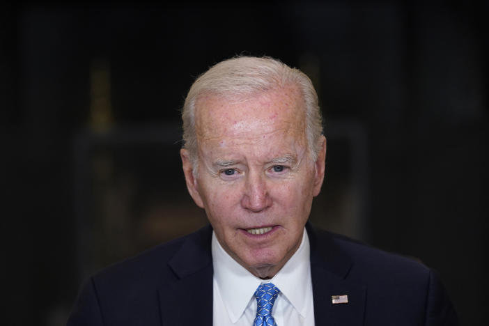President Joe Biden speaks during a meeting of the White House Competition Council in the State Dining Room of the White House in Washington, Monday, Sept. 26, 2022.