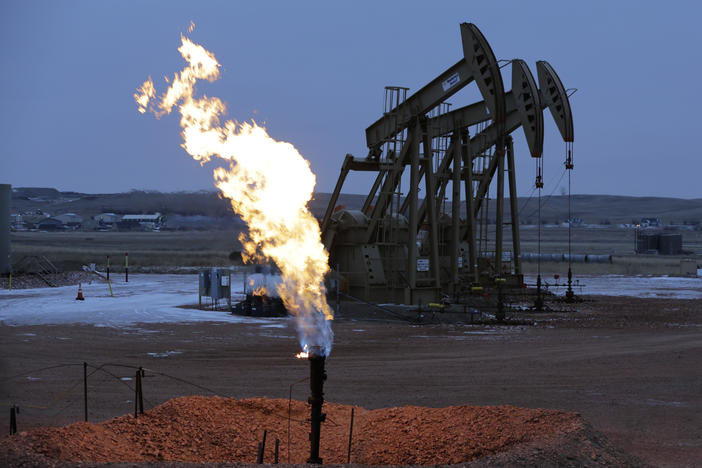 Methane, the main component of natural gas, is also a byproduct of oil drilling.