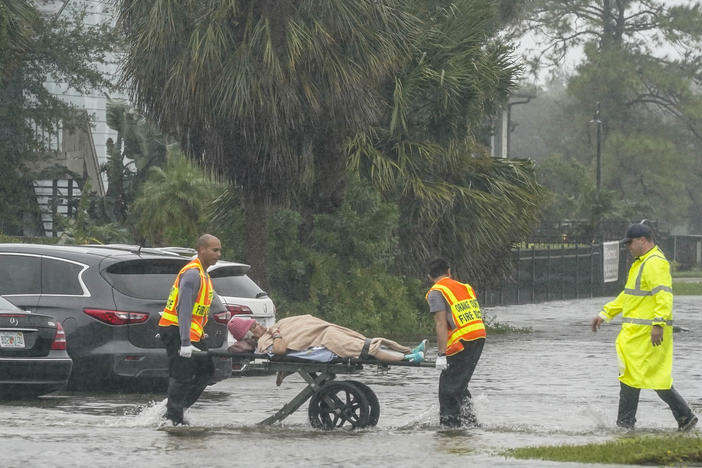 Residents had to be rescued from the Avante at Orlando nursing home in Orange County, Florida, as floodwaters from Hurricane Ian rose.