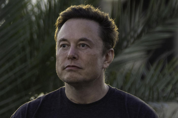 SpaceX founder Elon Musk during a T-Mobile and SpaceX joint event on August 25, 2022 in Boca Chica Beach, Texas.